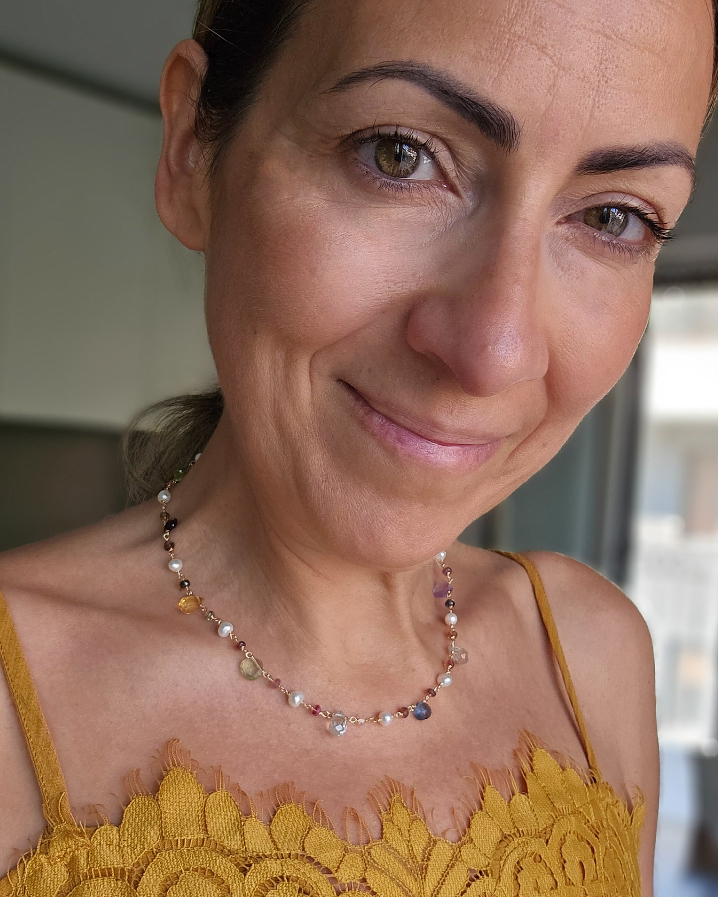 Rosary Choker with Pearls