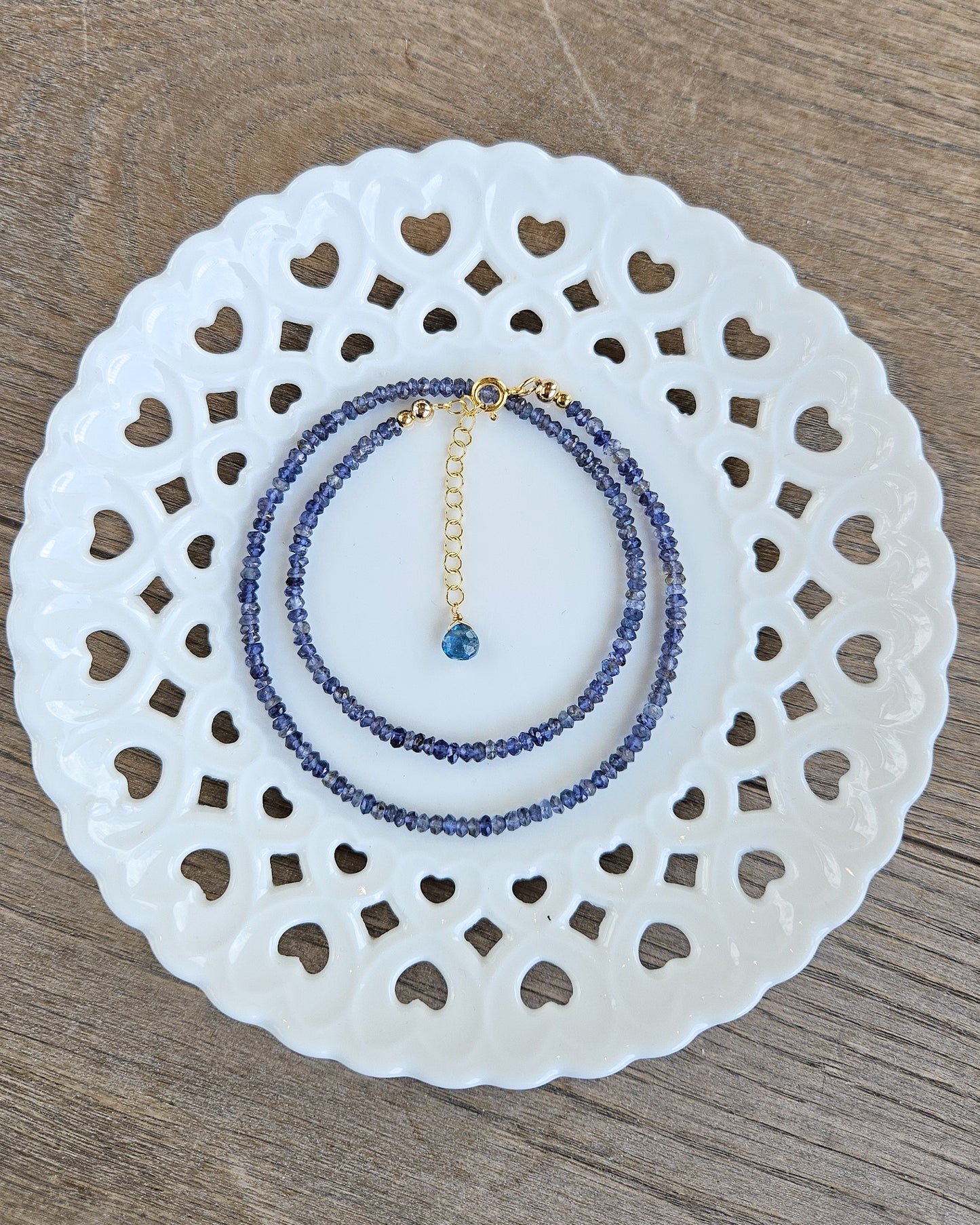 Girocollo Iolite blu