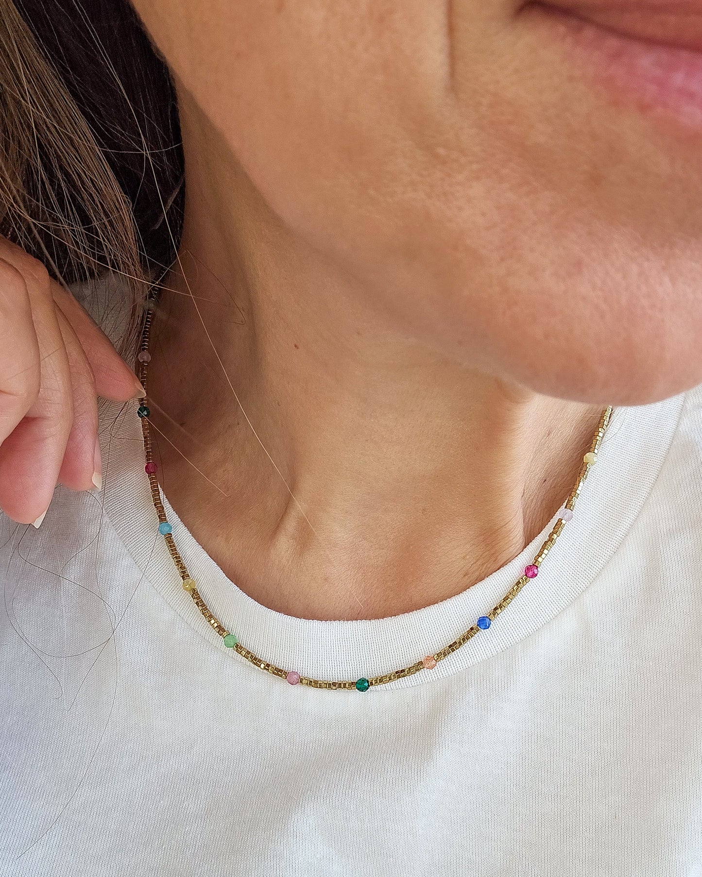 Girocollo ematite oro