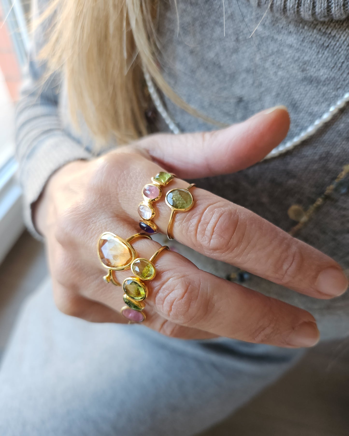 Anello tondo Tormalina