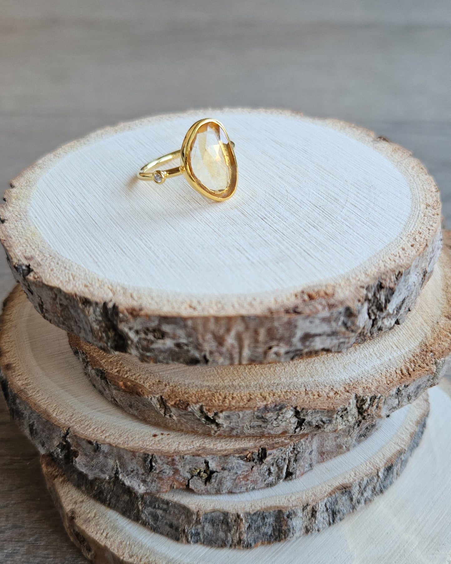 Anello Citrino grande