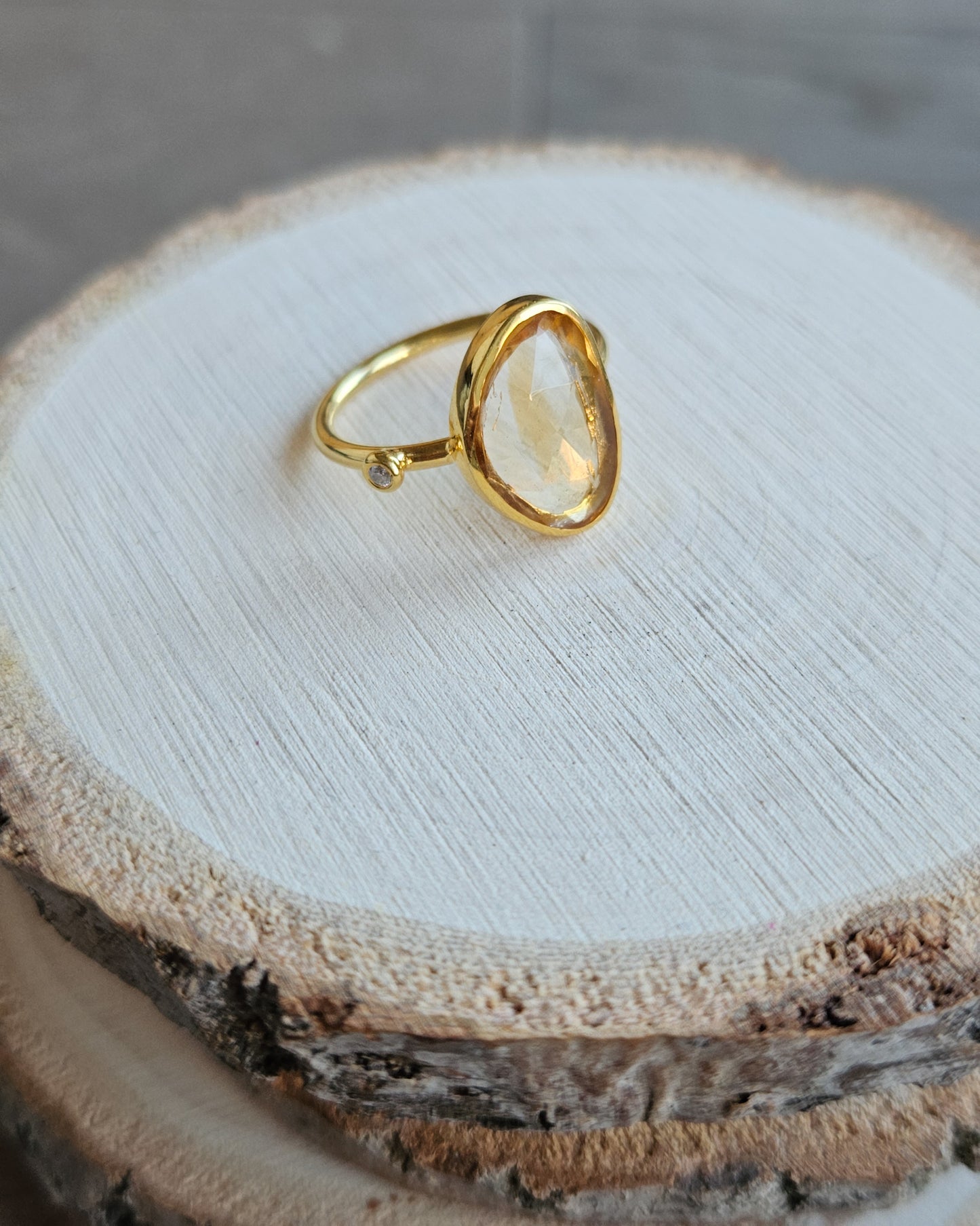 Anello Citrino grande
