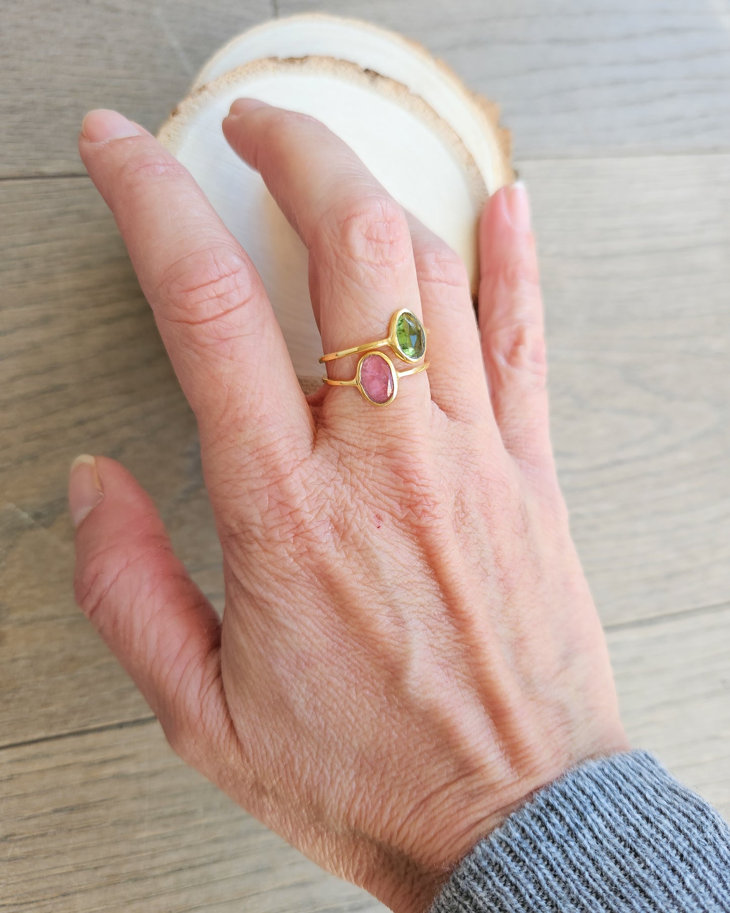Anello tondo Tormalina