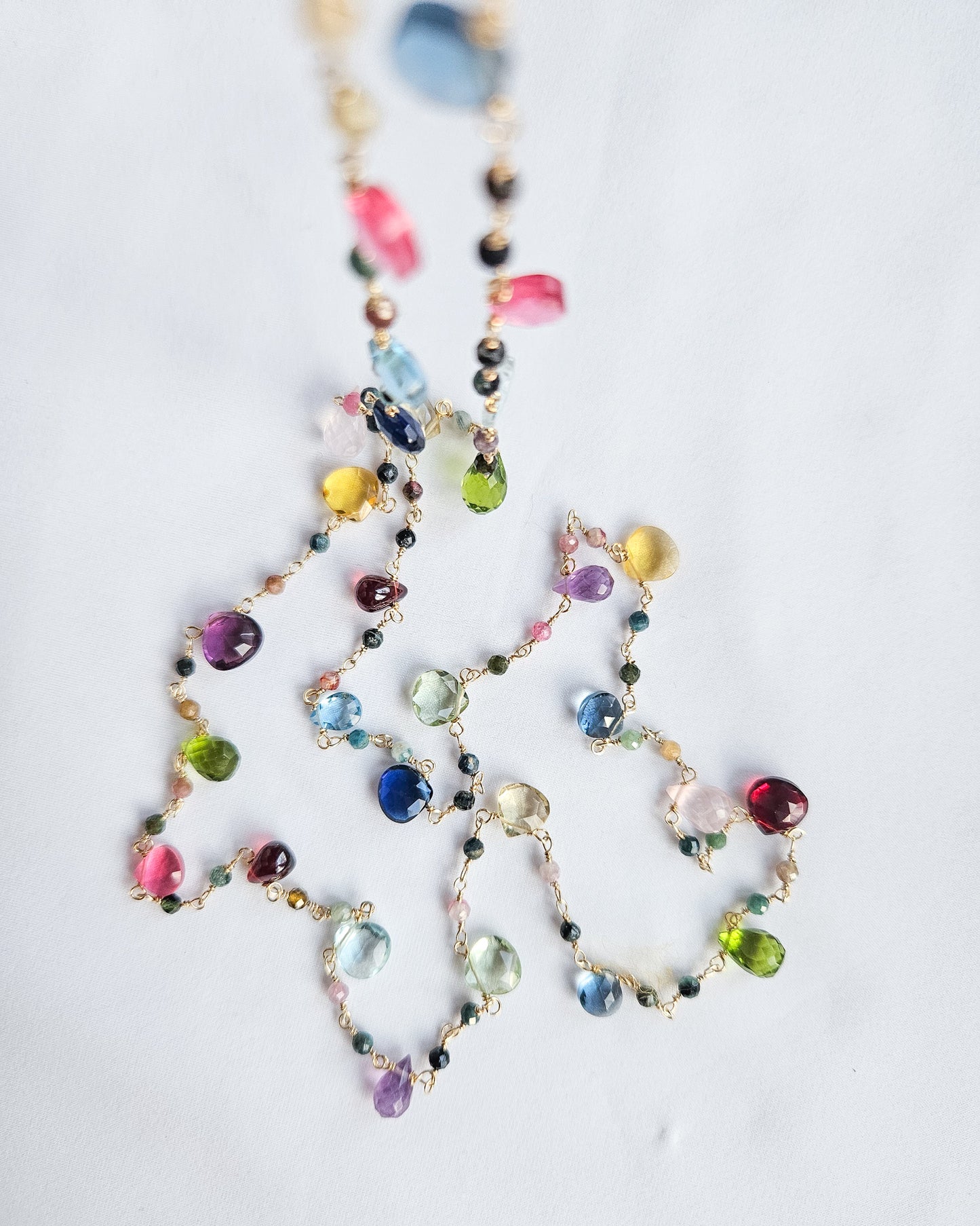 Collana Rosario con Tormalina e pietre dure colorate