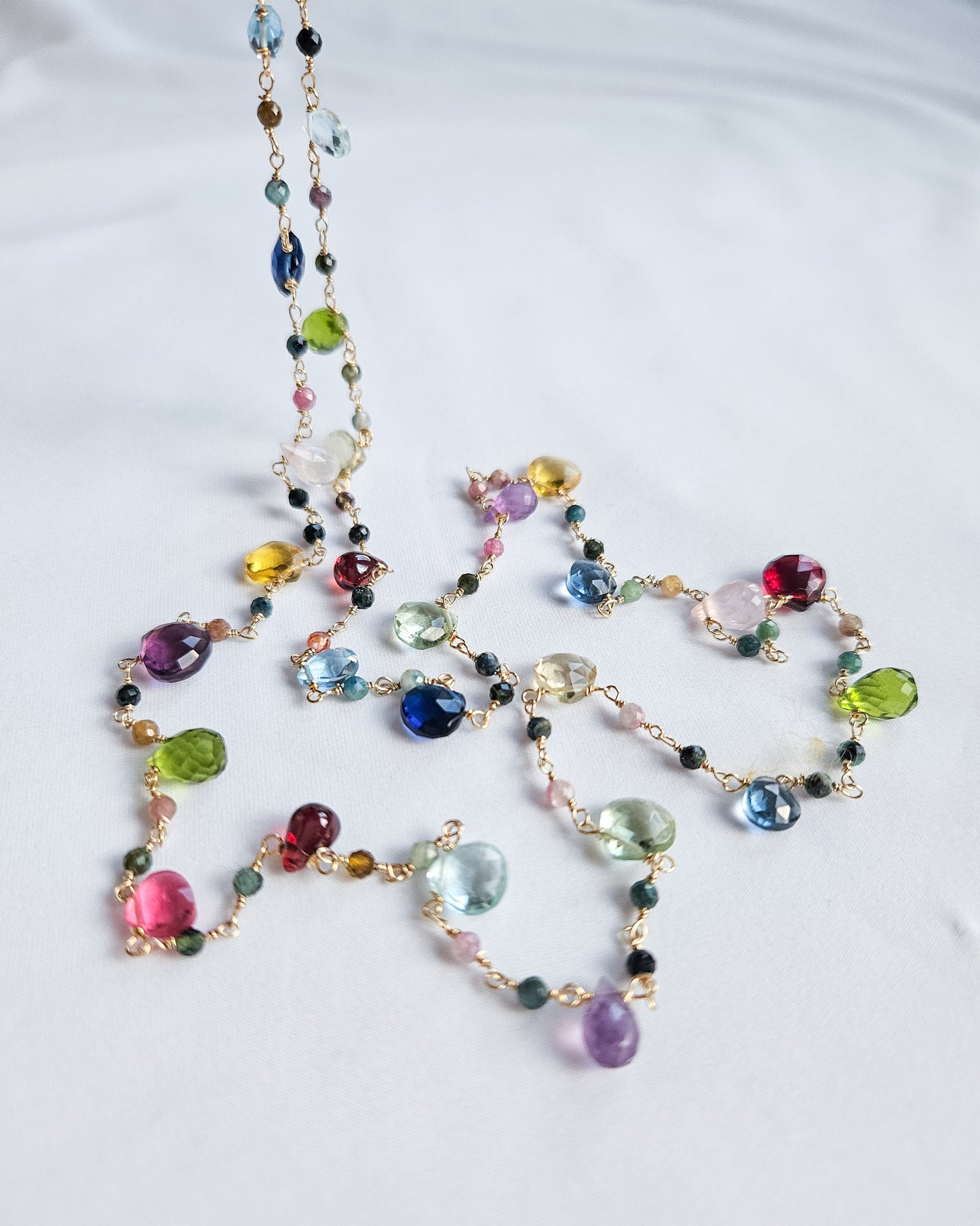Collana Rosario con Tormalina e pietre dure colorate