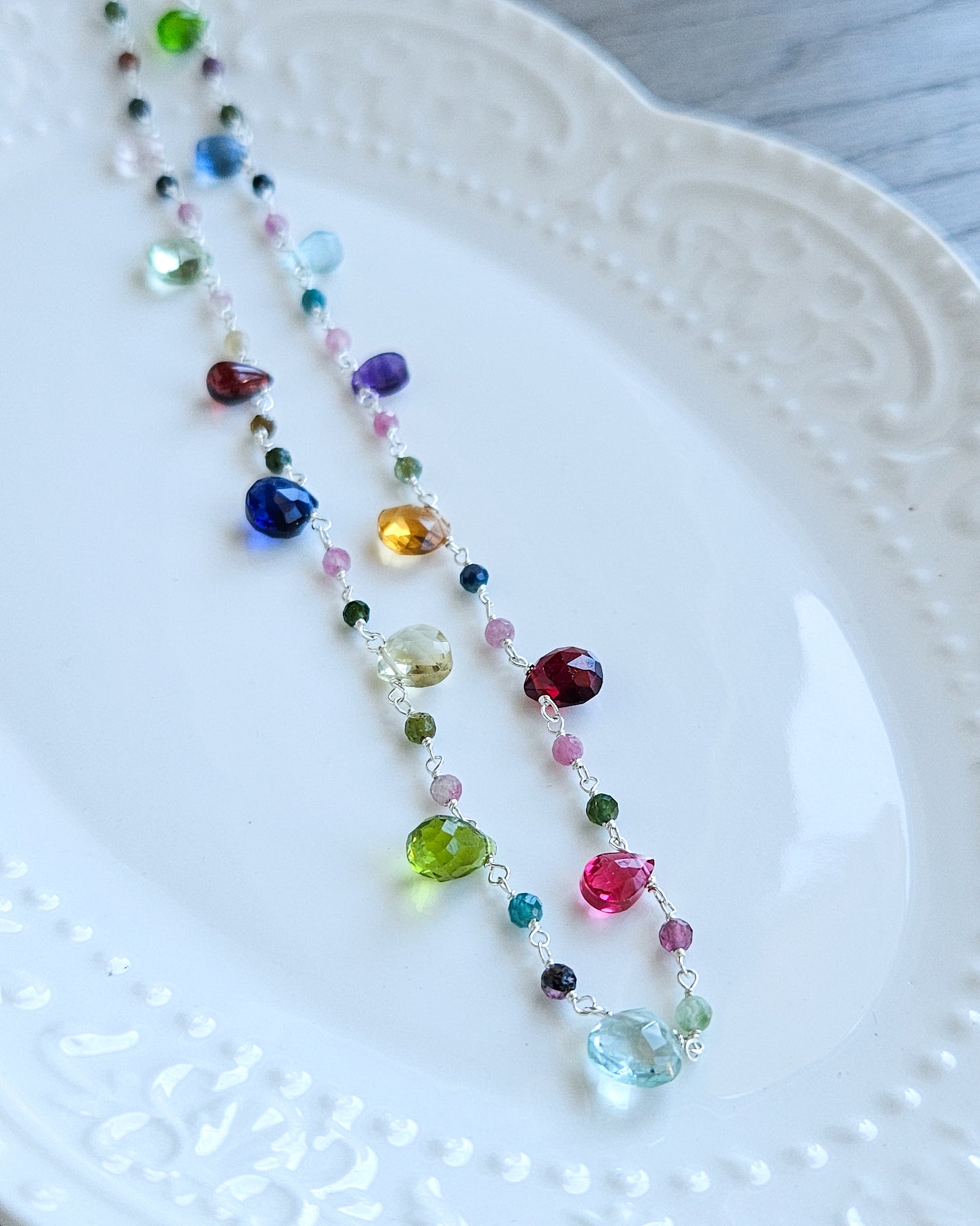 Silver Rosary Choker