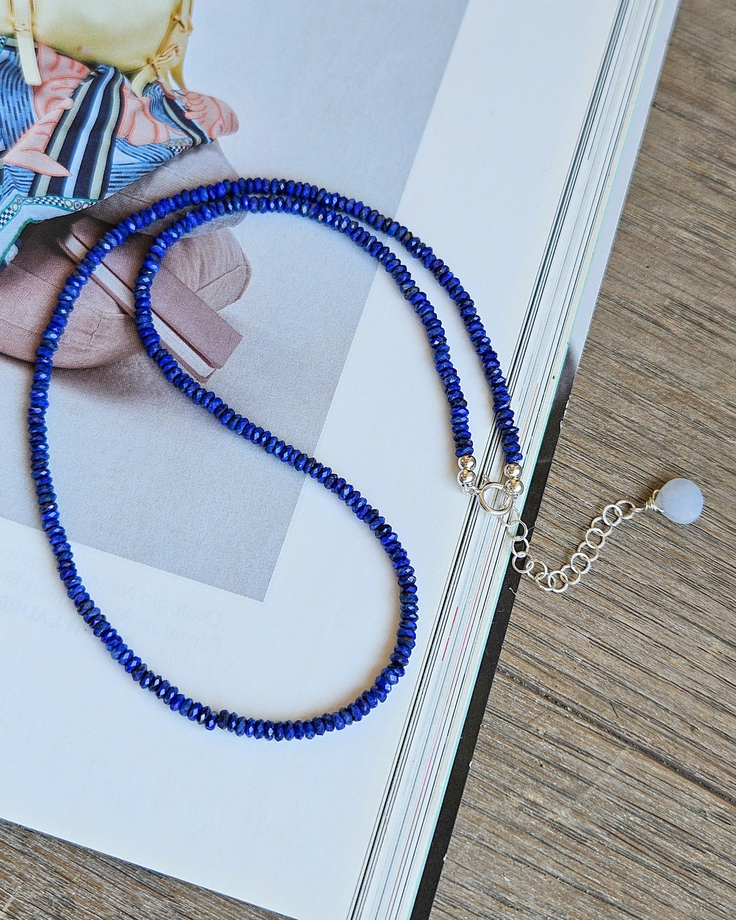 Lapis lazuli necklace with rondelles