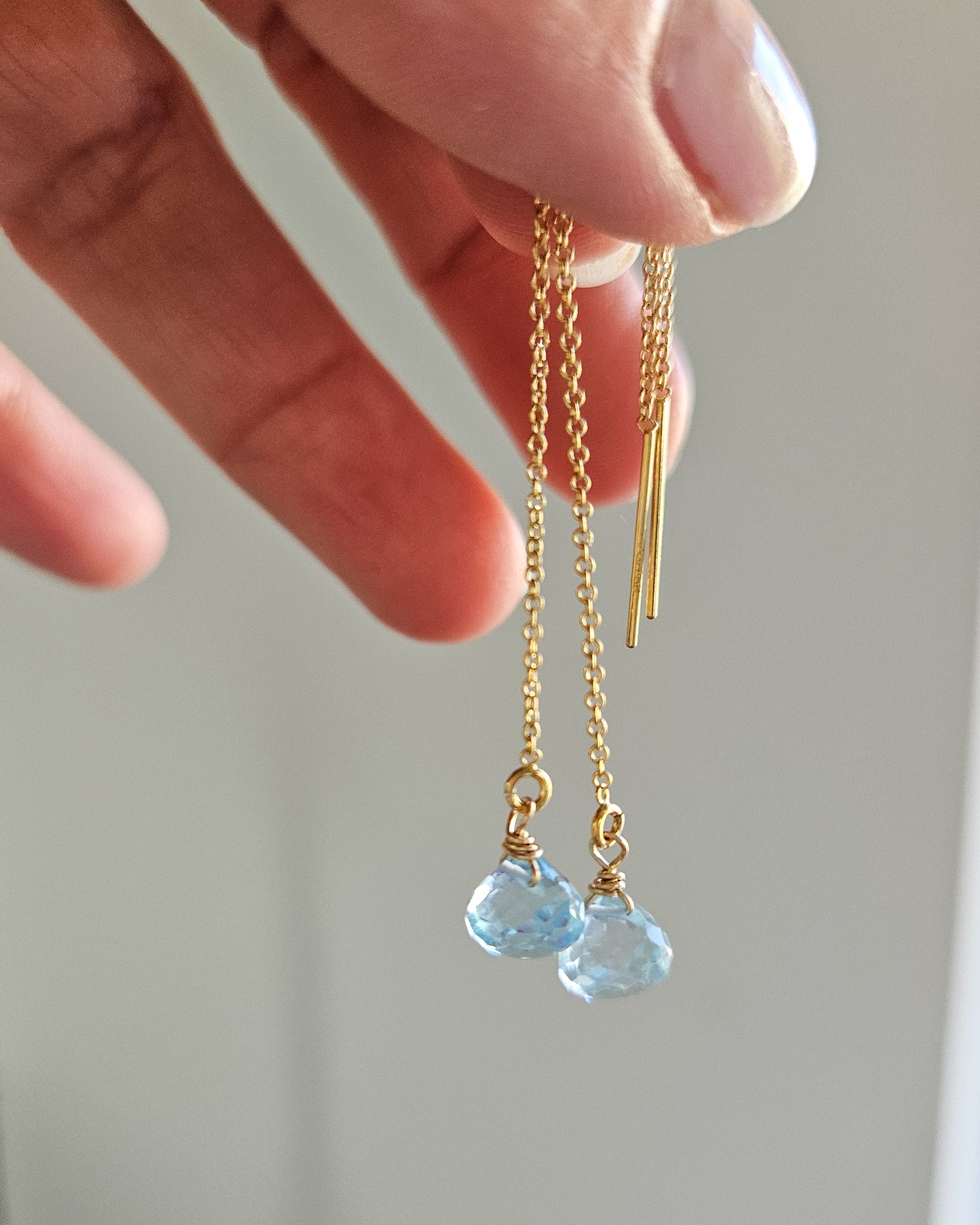 Orecchini Bilie con topazio azzurro