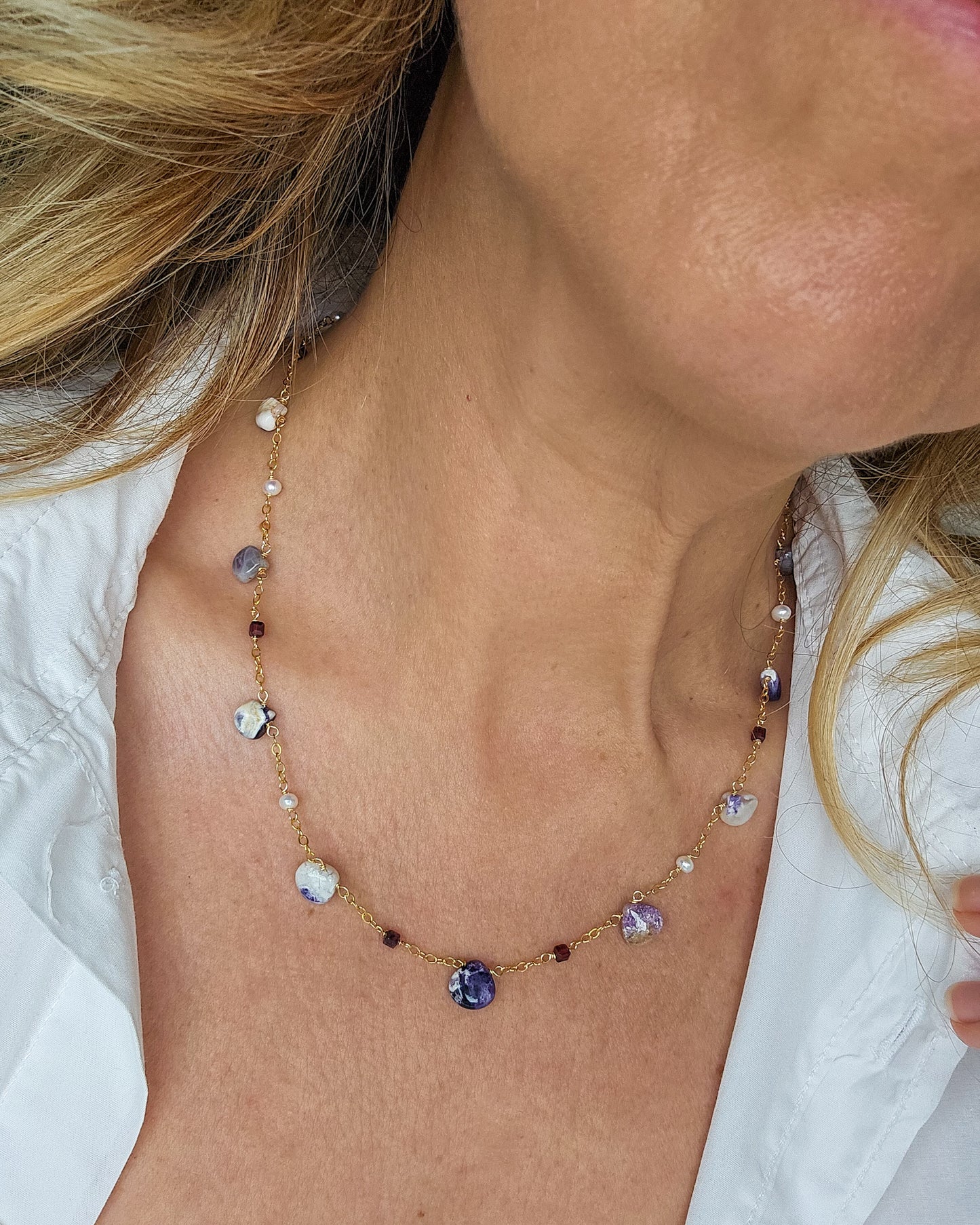 Girocollo con Opale Tiffany