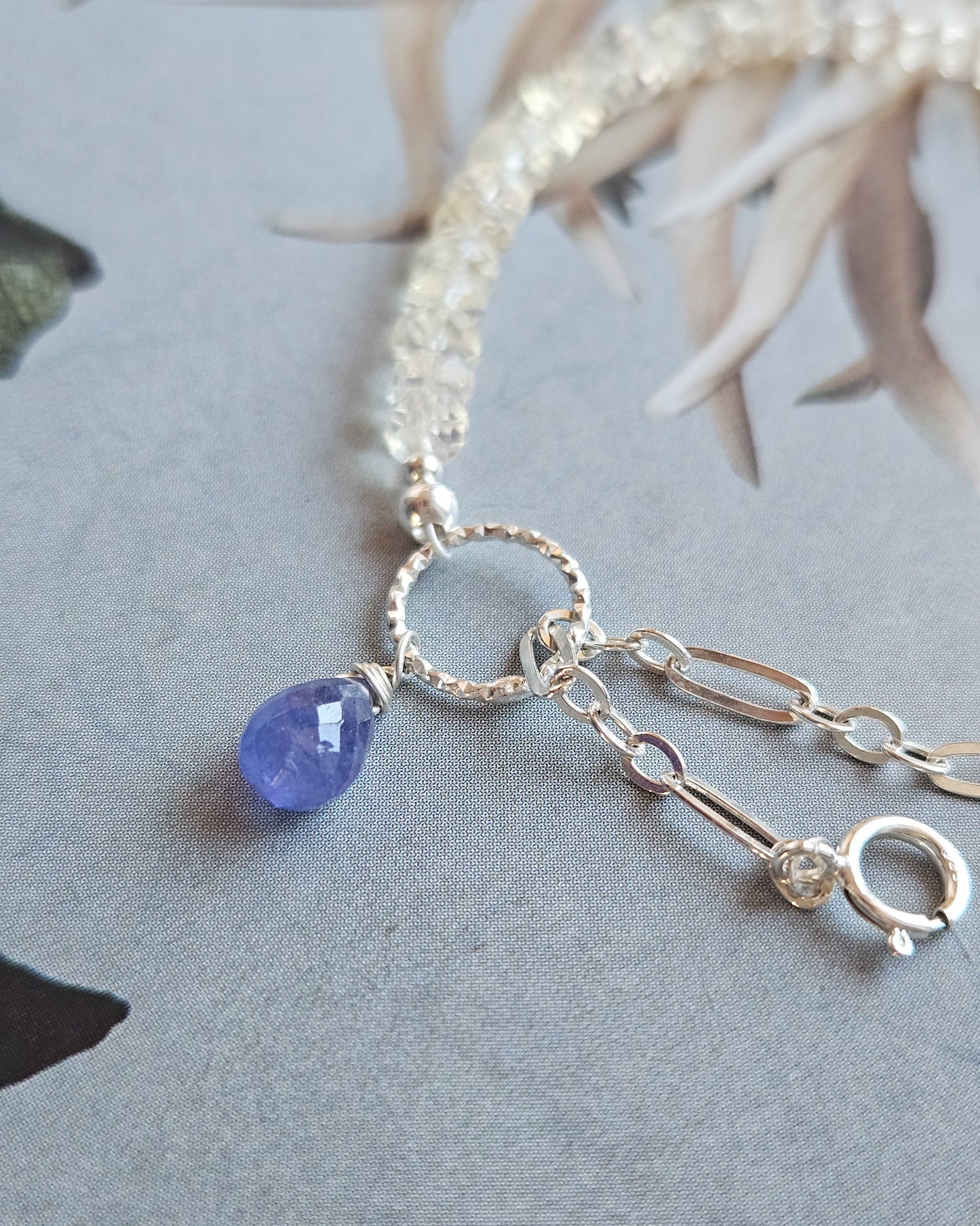 Bracciale Opale cangiante e Tanzanite
