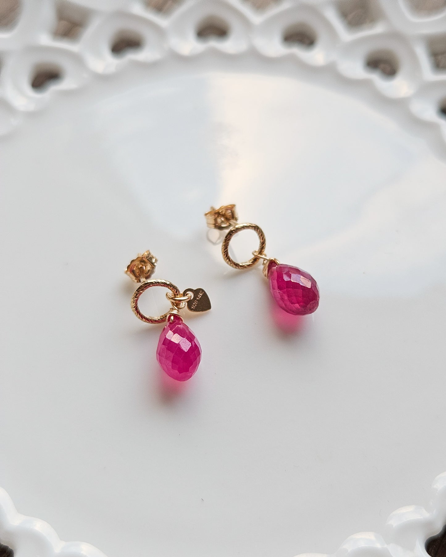 Orecchini con Zaffiro rosa
