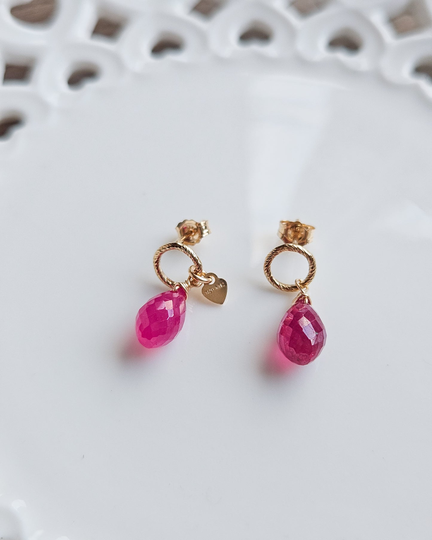 Orecchini con Zaffiro rosa