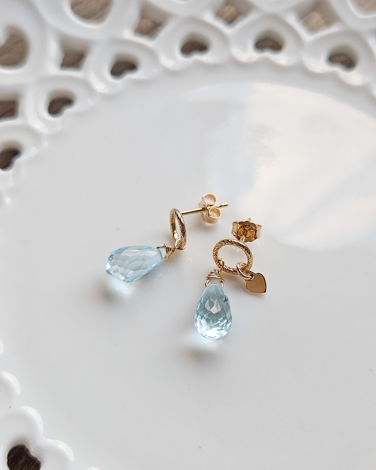 Orecchini con Topazio azzurro