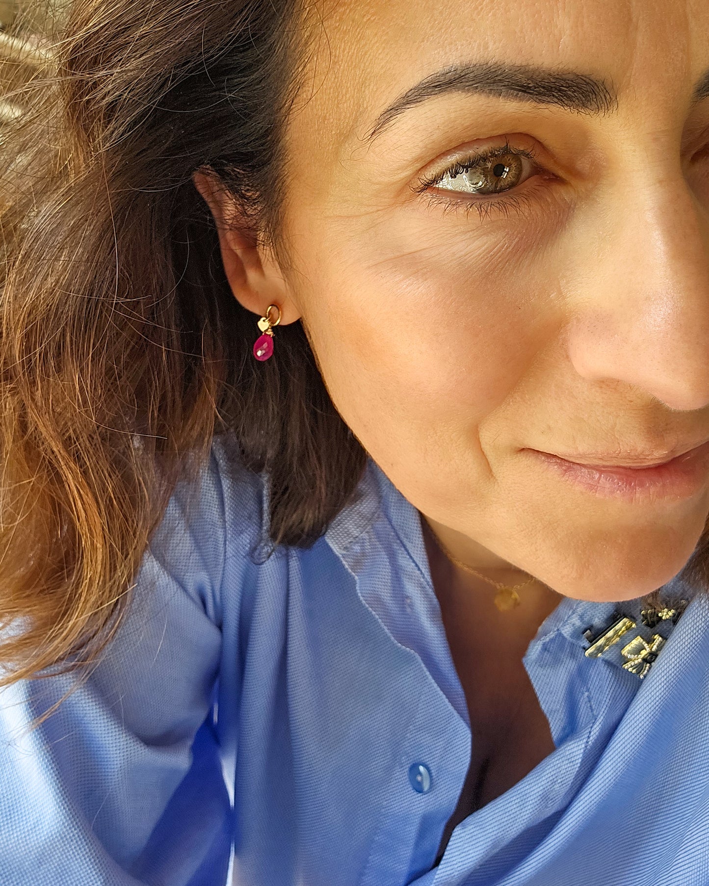 Orecchini con Zaffiro rosa