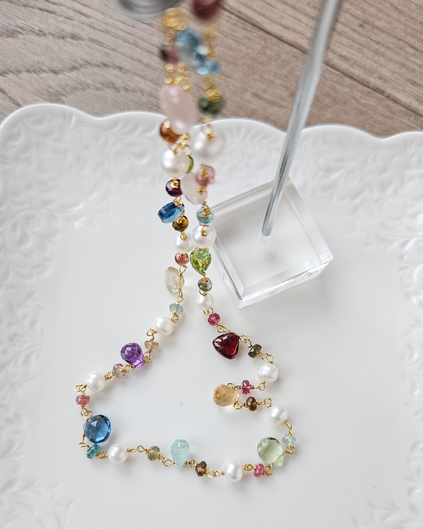 Rosary Choker with Pearls