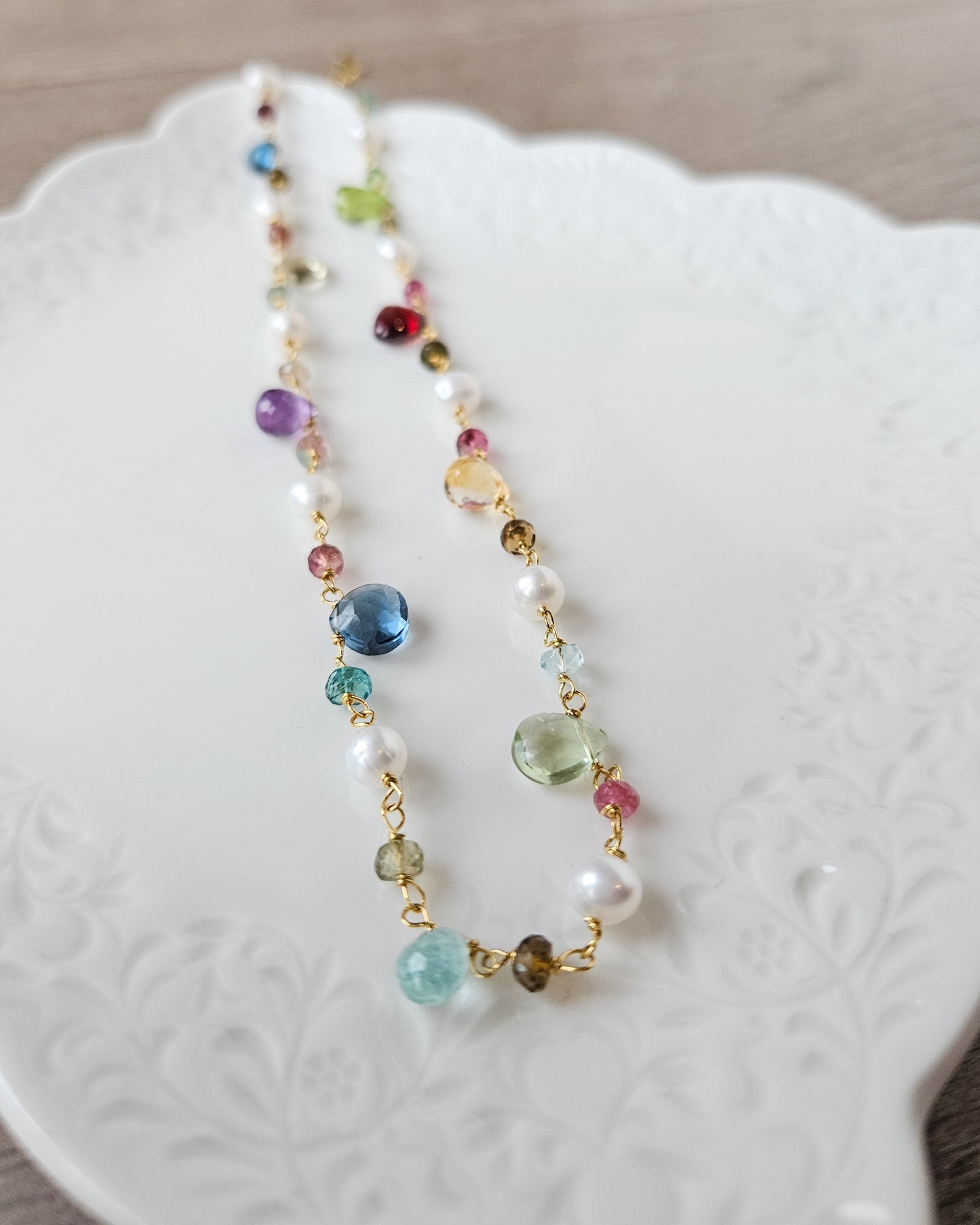 Rosary Choker with Pearls