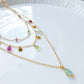 Collana a Tre fili con tormalina e Amazzonite