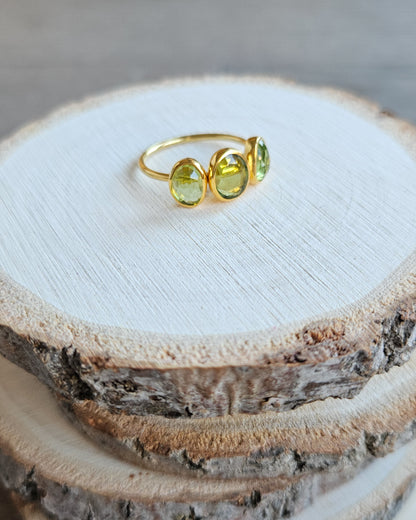 Peridot Trio Ring