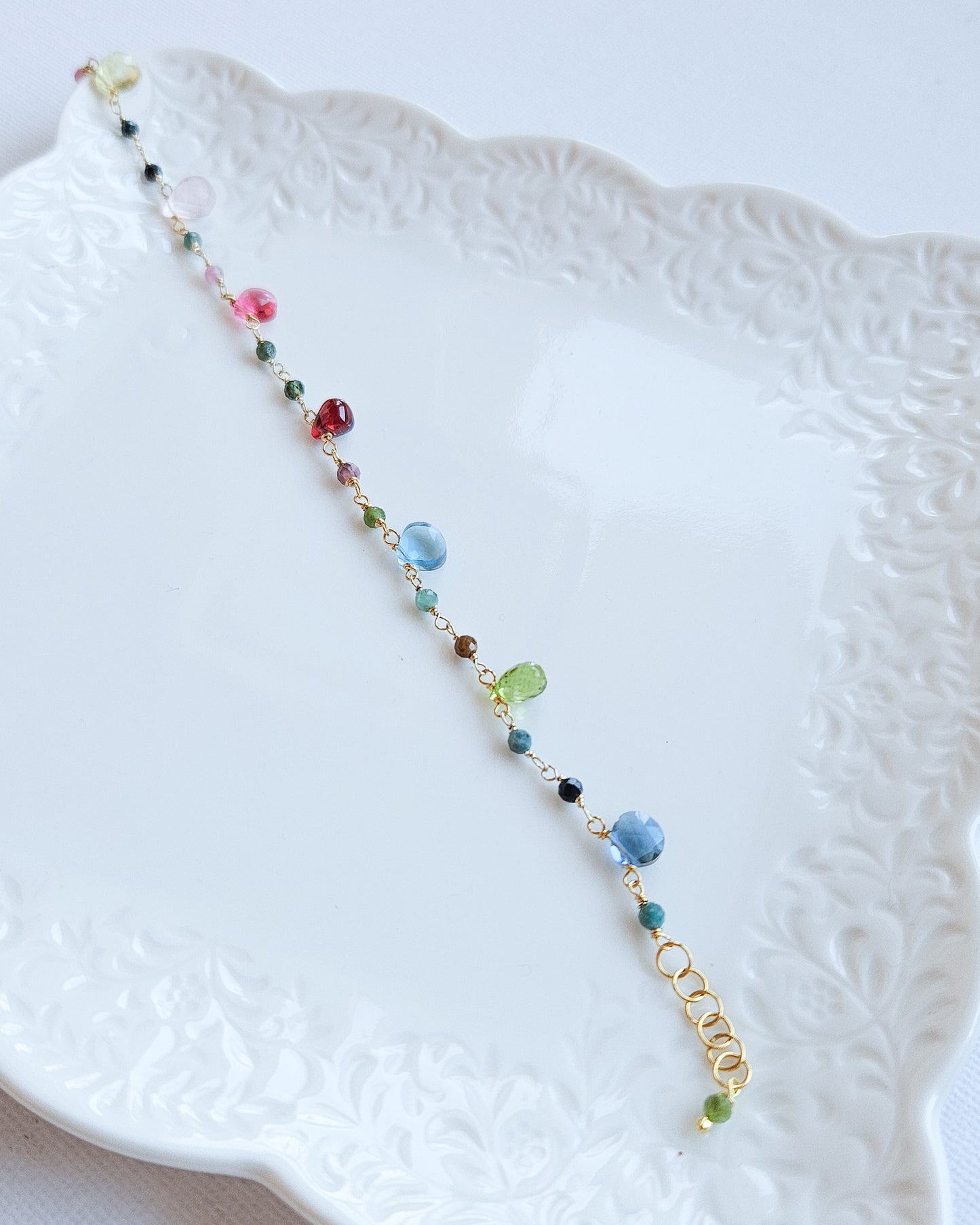 Bracciale rosario con pietre dure colorate