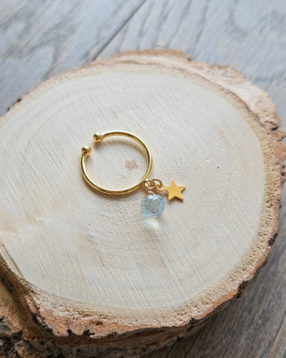 Star rings with hard stones