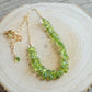 Collana gocce di peridoto