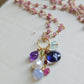 Collana Rosario lunga con tormalina rosa