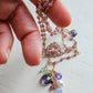 Collana Rosario lunga con tormalina rosa