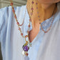 Collana Rosario lunga con tormalina rosa