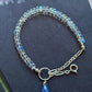 Bracciale Opale cangiante e Tanzanite