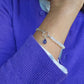 Bracciale Opale cangiante e Tanzanite