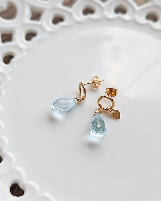 Orecchini con Topazio azzurro