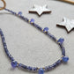 Girocollo in iolite blu e gocce di tanzanite