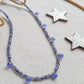 Girocollo in iolite blu e gocce di tanzanite