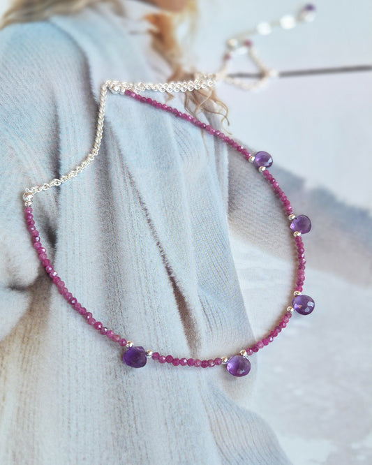 Collana con rubini e ametista edizione limitata