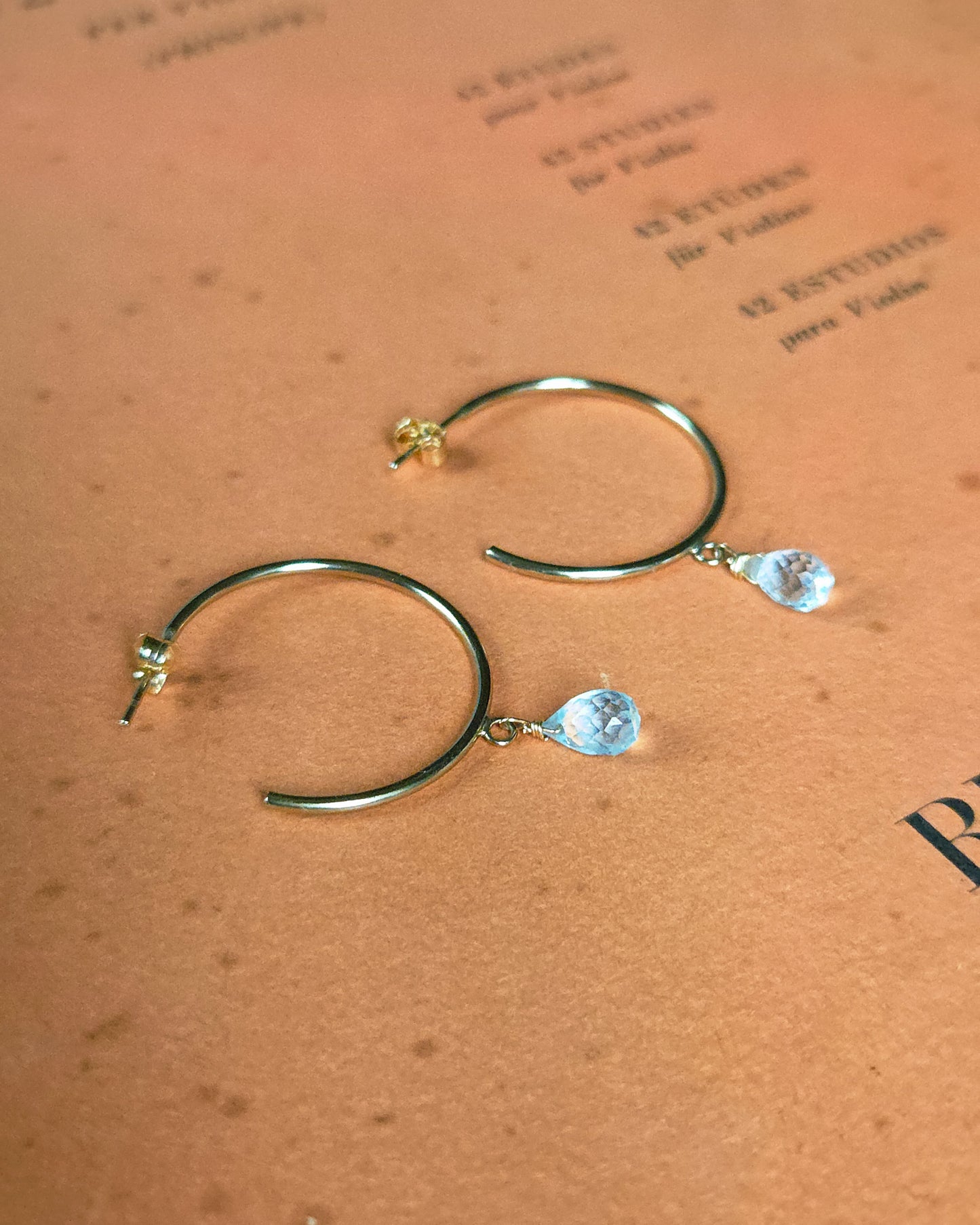 Orecchini Aura con topazio