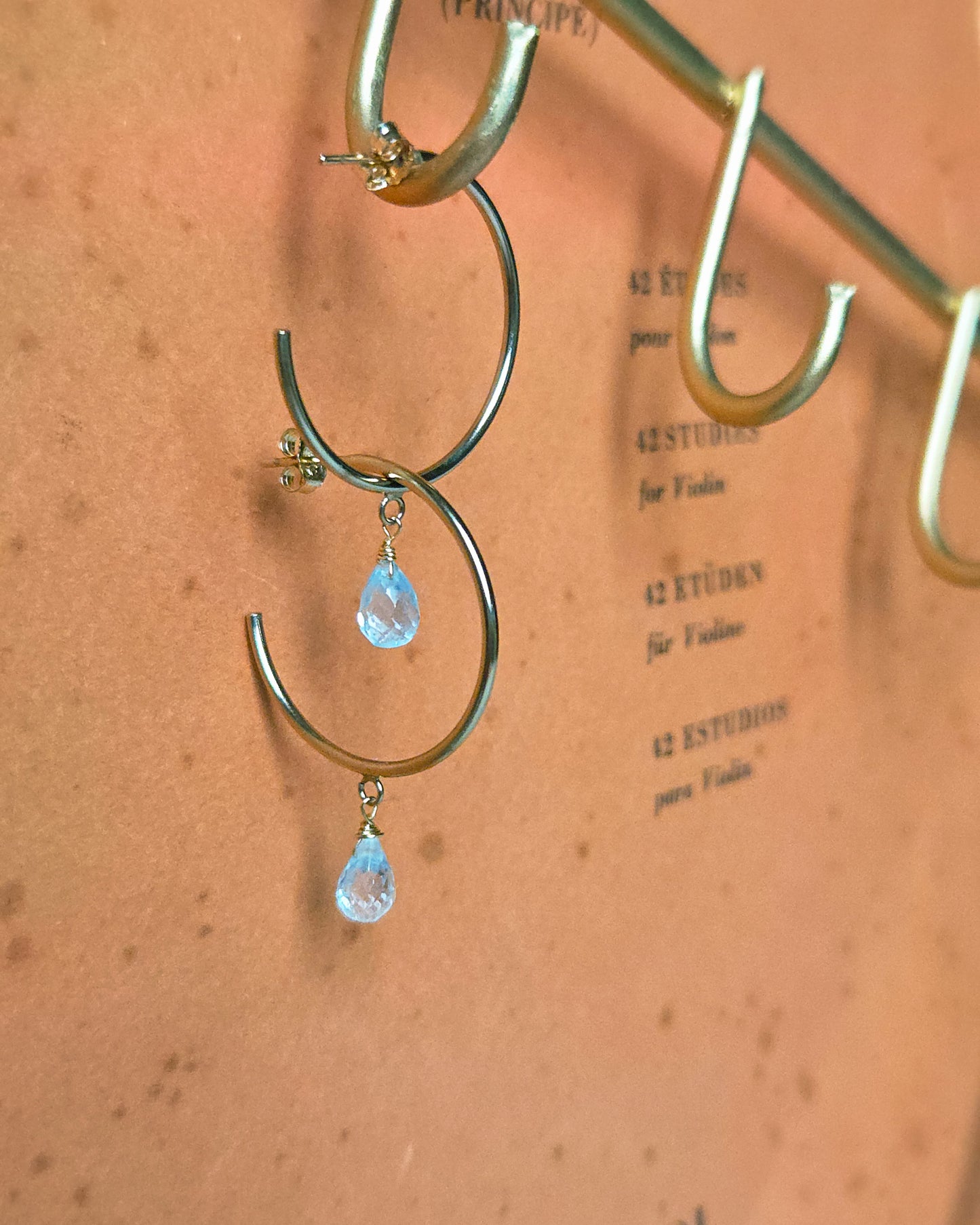 Orecchini Aura con topazio