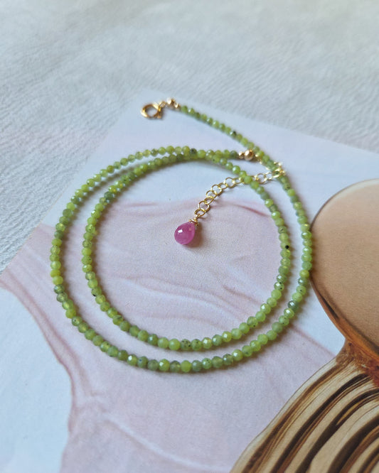 Girocollo di giada verde