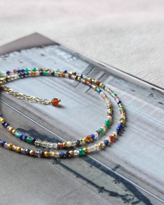 Girocollo multicolore oro