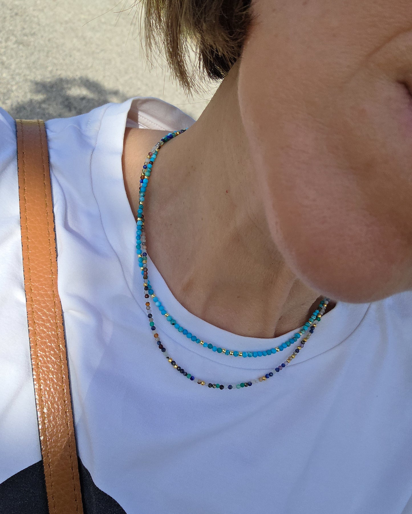 Girocollo turchesi e ematite
