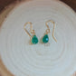Mini orecchini con Onice verde