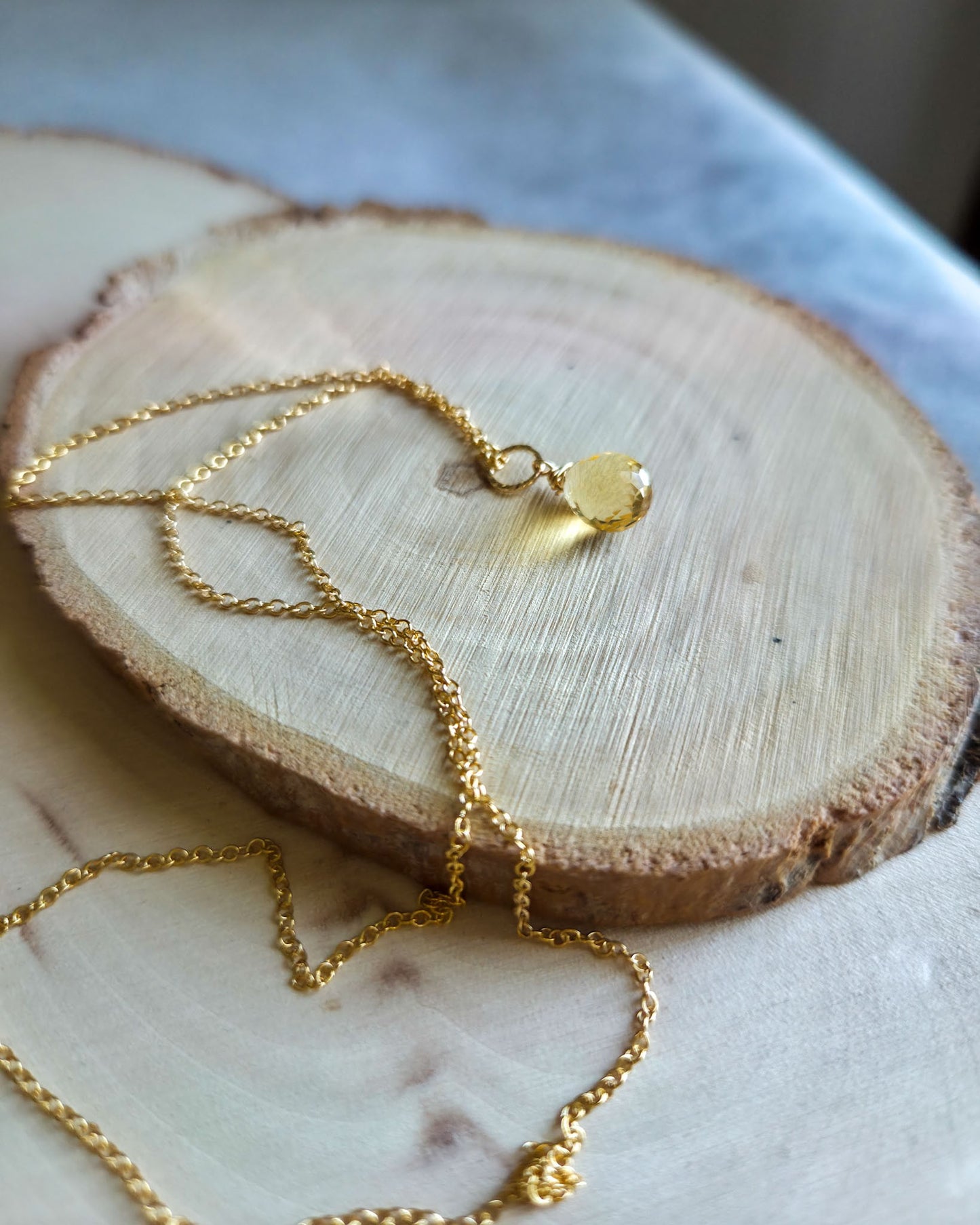 Collana con gemma di citrino