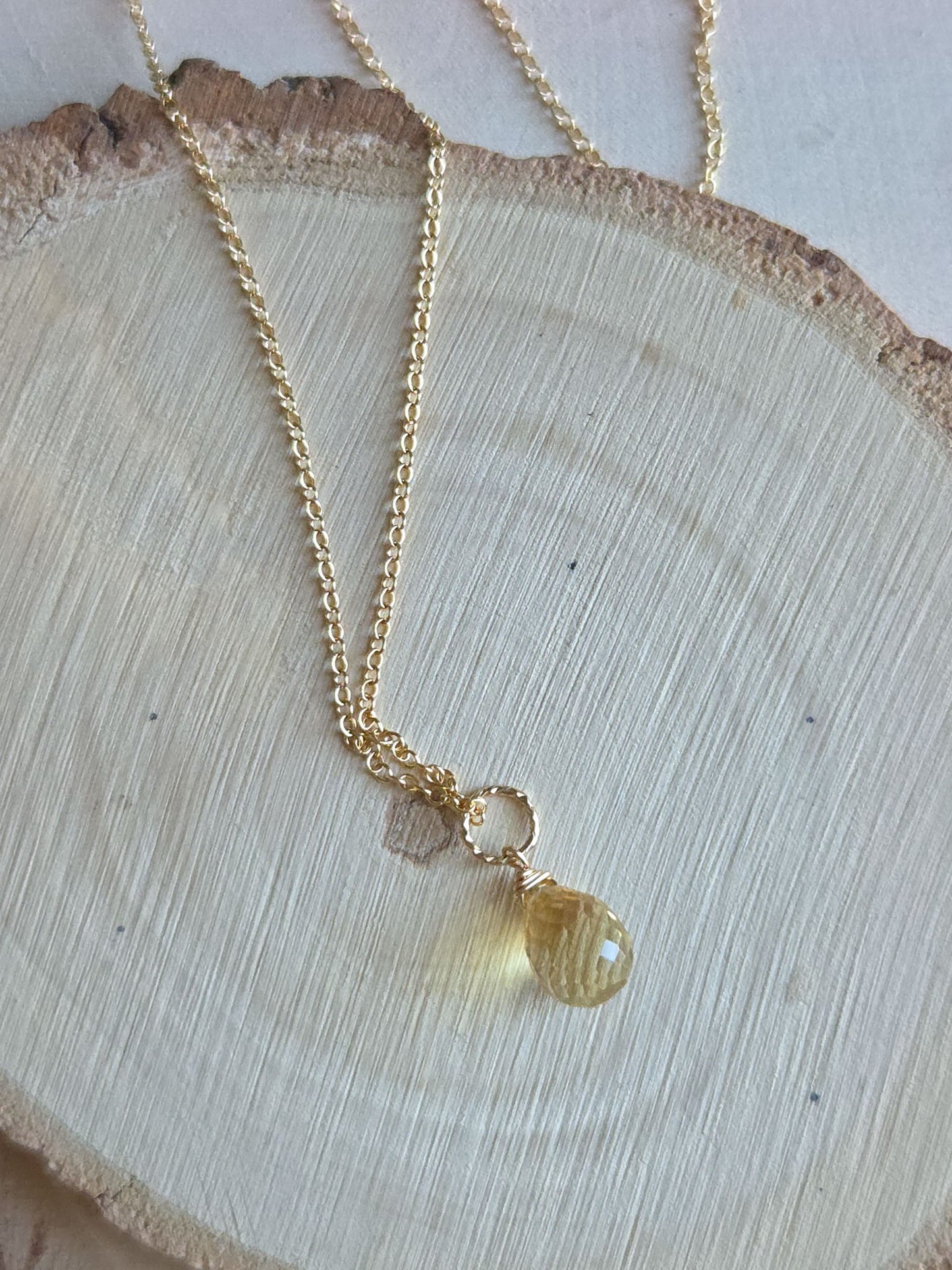 Collana con gemma di citrino
