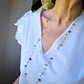 Collana Rosario con gemme colorate