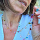 Collana Rosario con gemme colorate