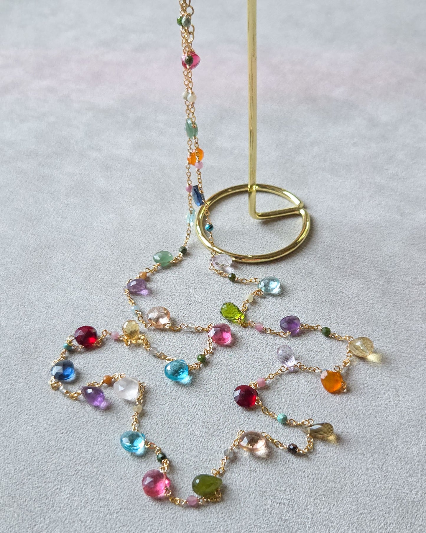 Collana Rosario con gemme colorate