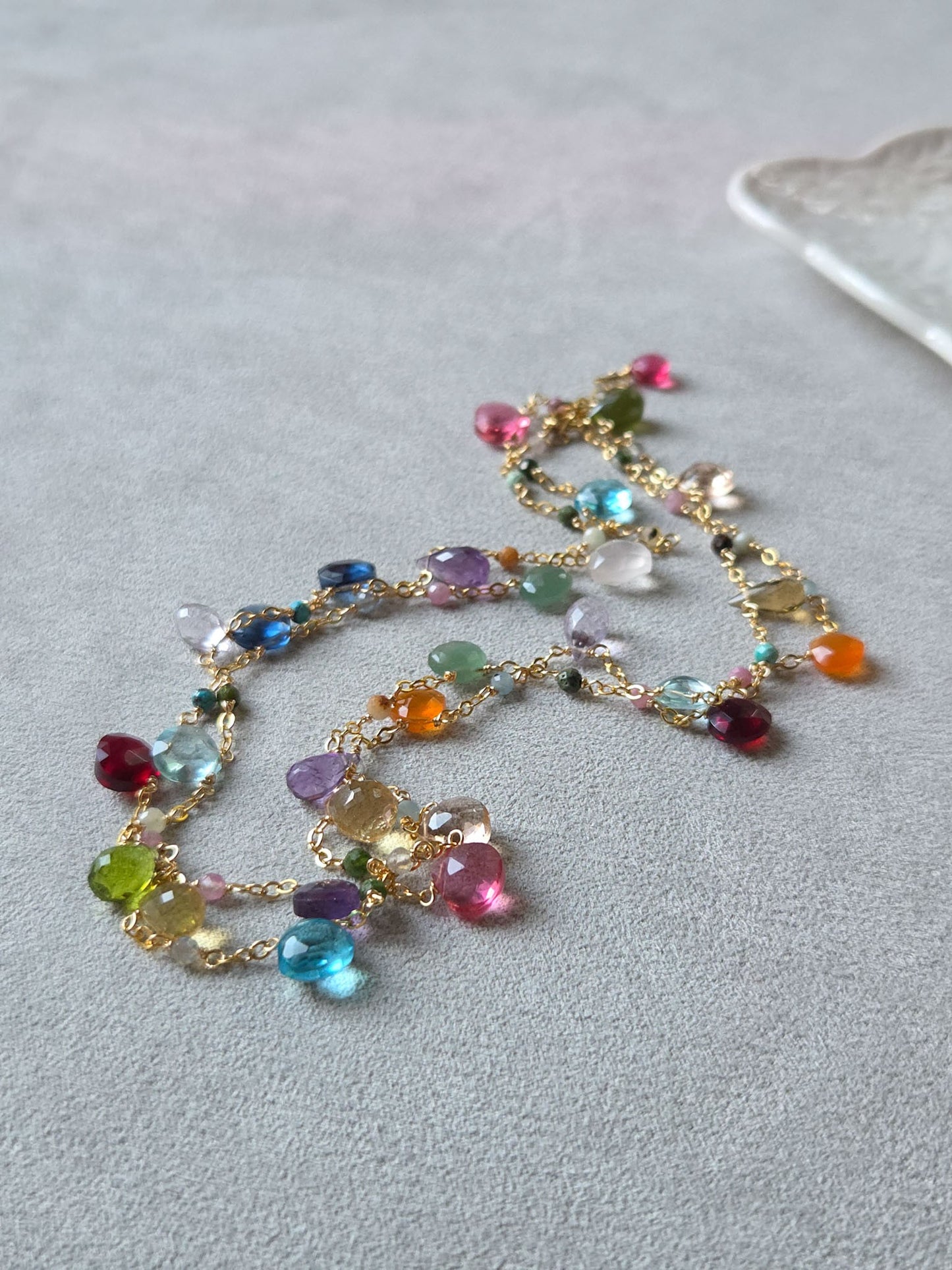 Collana Rosario con gemme colorate