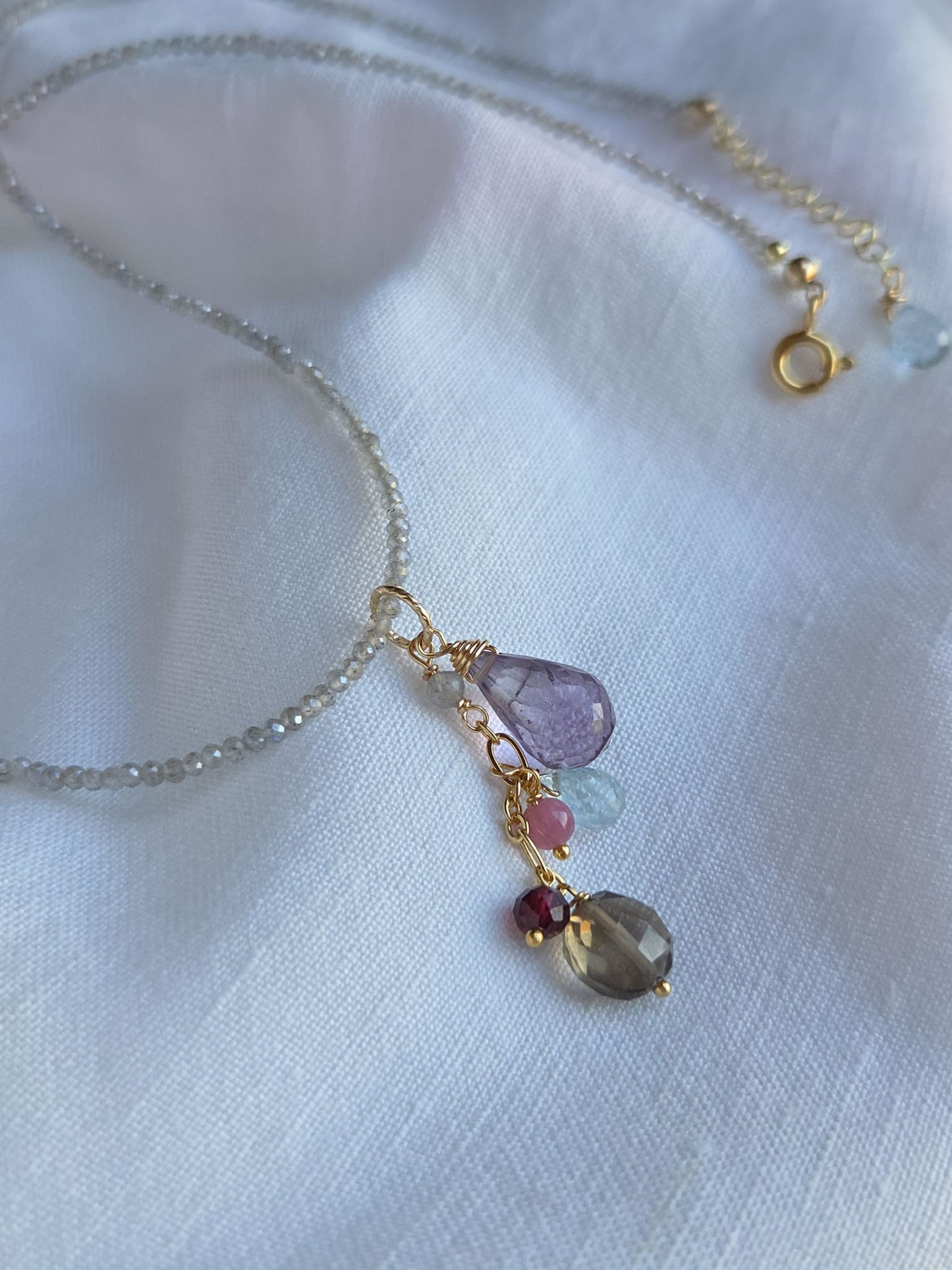 Collana labradorite con ciondolo