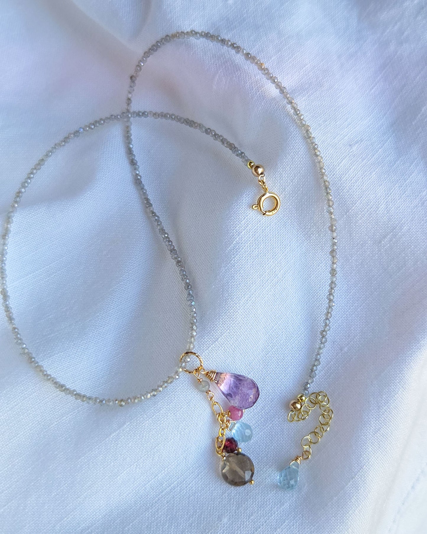 Collana labradorite con ciondolo