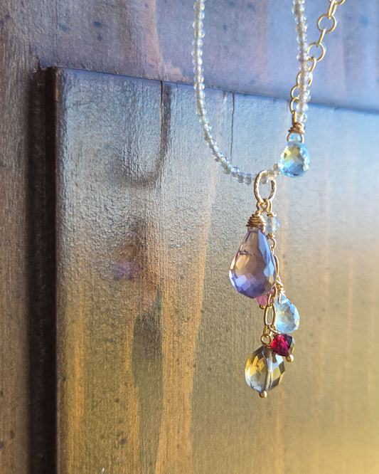 Collana labradorite con ciondolo