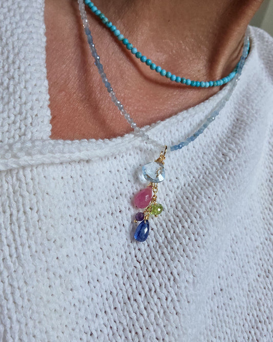 Collana Acquamarina con ciondolo